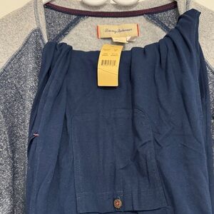 Tommy Bahama Navy and Heather Gray Pajamas set